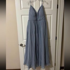 Dusty Blue Long Formal Dress